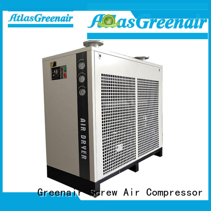 refrigerated air dryer thick copper pipe for tropical area Atlas Greenair Screw Air Compressor