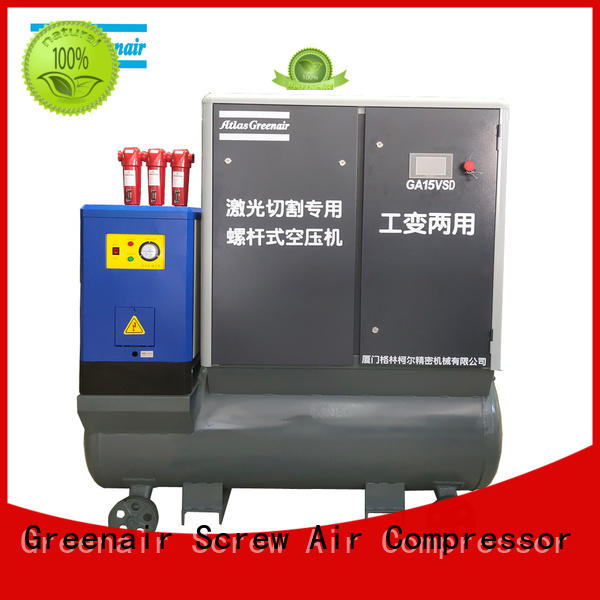 16bar Working Pressure All-In-One Screw Air Compressor For Laser Cutting Machine
