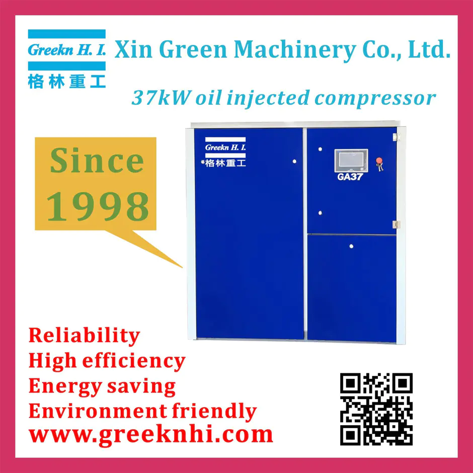 Greenair GA37 37kW 50HP Screw Type Rotary Air Compressor