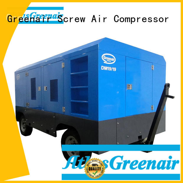 Atlas Greenair Screw Air Compressor screw diesel engine driven air compressor with filtration and cooling system for tropical area