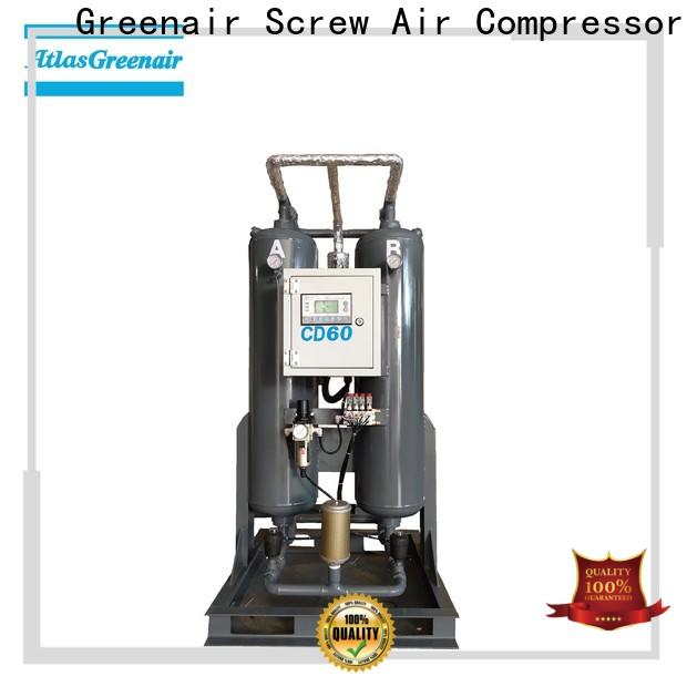 Atlas Greenair Screw Air Compressor latest compressed air dryer with an air compressed actuated valve for sale