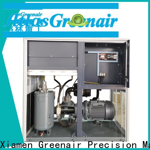 Proveedor de compresores de aire de velocidad variable Atlas Greenair Screw Air Compressor para áreas tropicales