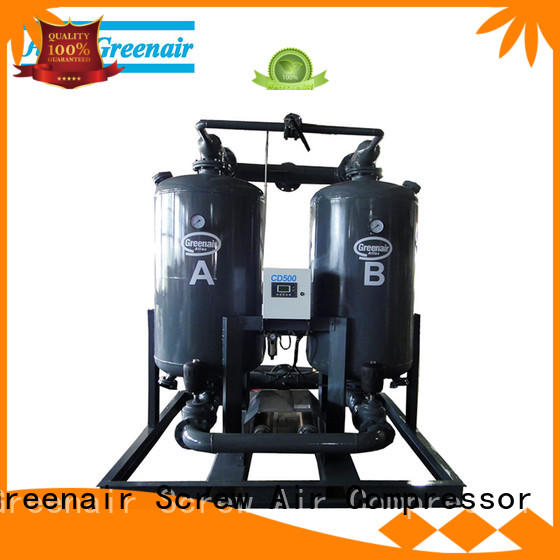 high end heatless desiccant compressed air dryer with a special silencer for tropical area Atlas Greenair Screw Air Compressor