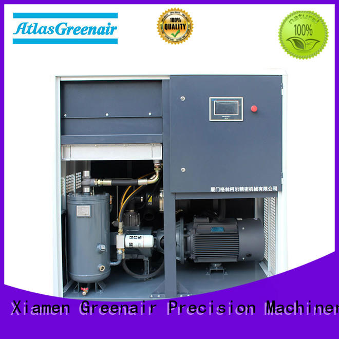 customized atlas copco oil injected rotary screw compressors with an asynchronous motor for tropical area Atlas Greenair Screw Air Compressor