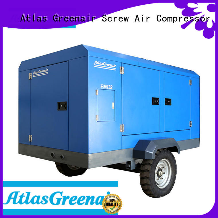 high quality portable rotary screw compressor with three stage oil-air separator for tropical area
