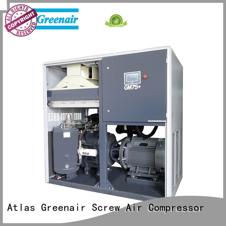 Atlas Greenair Screw Air Compressor two stage vsd compressor atlas copco with four pole motor for sale